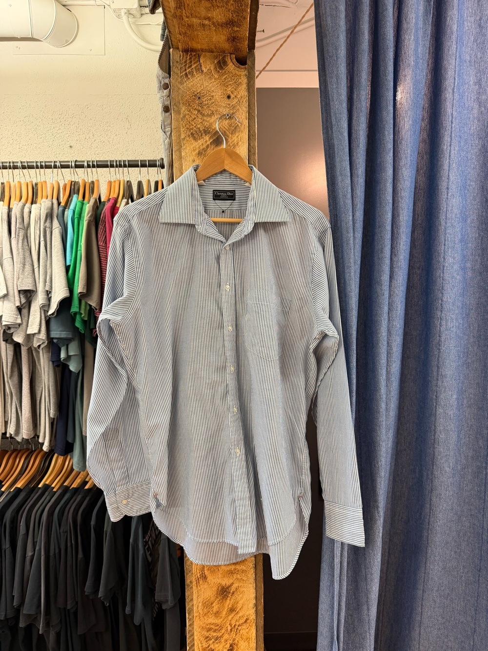 Vintage Christian Dior striped button up